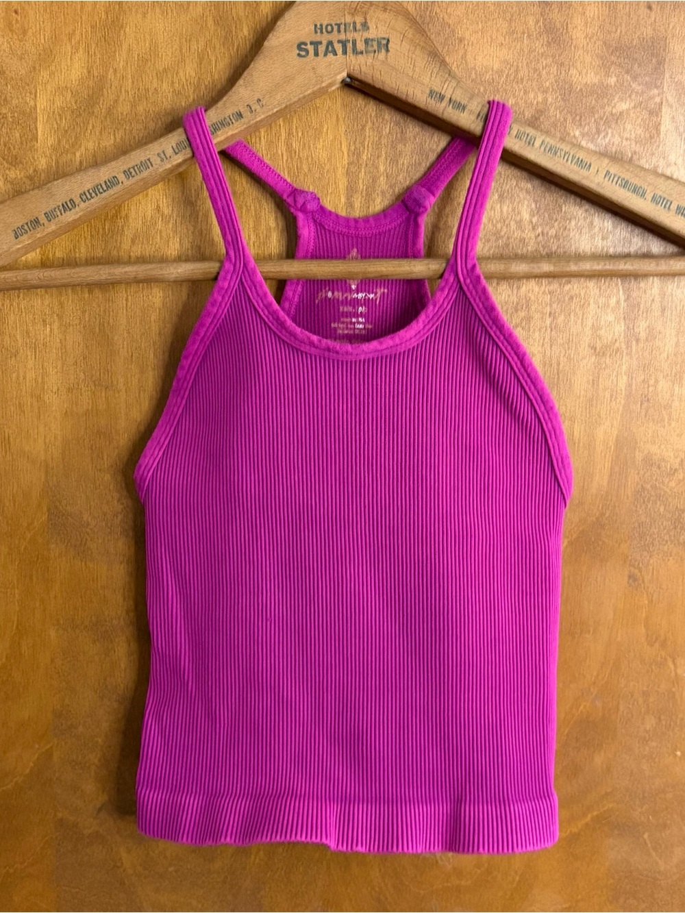 Free People Movement Pink Happiness Runs Long Crop Tank Top Bralette Sports Bra